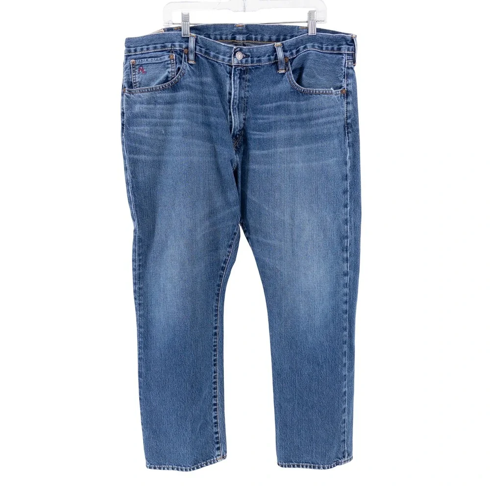 Polo Ralph Lauren Mens 40x30 Hampton Straight Jeans Blue Denim Americana Preppy